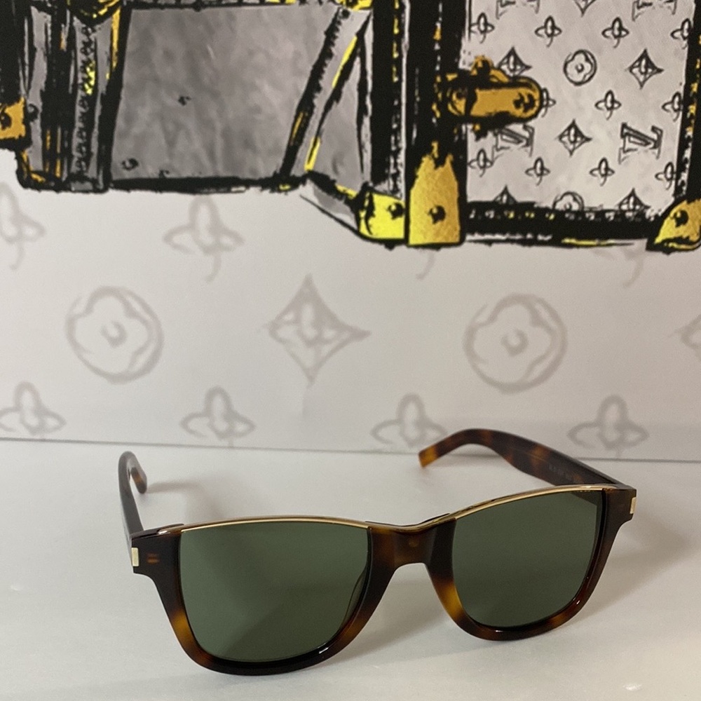 New Saint Laurent SL 51 CUT 002 Unisex Havana Sunglasses - Picture 11 of 16